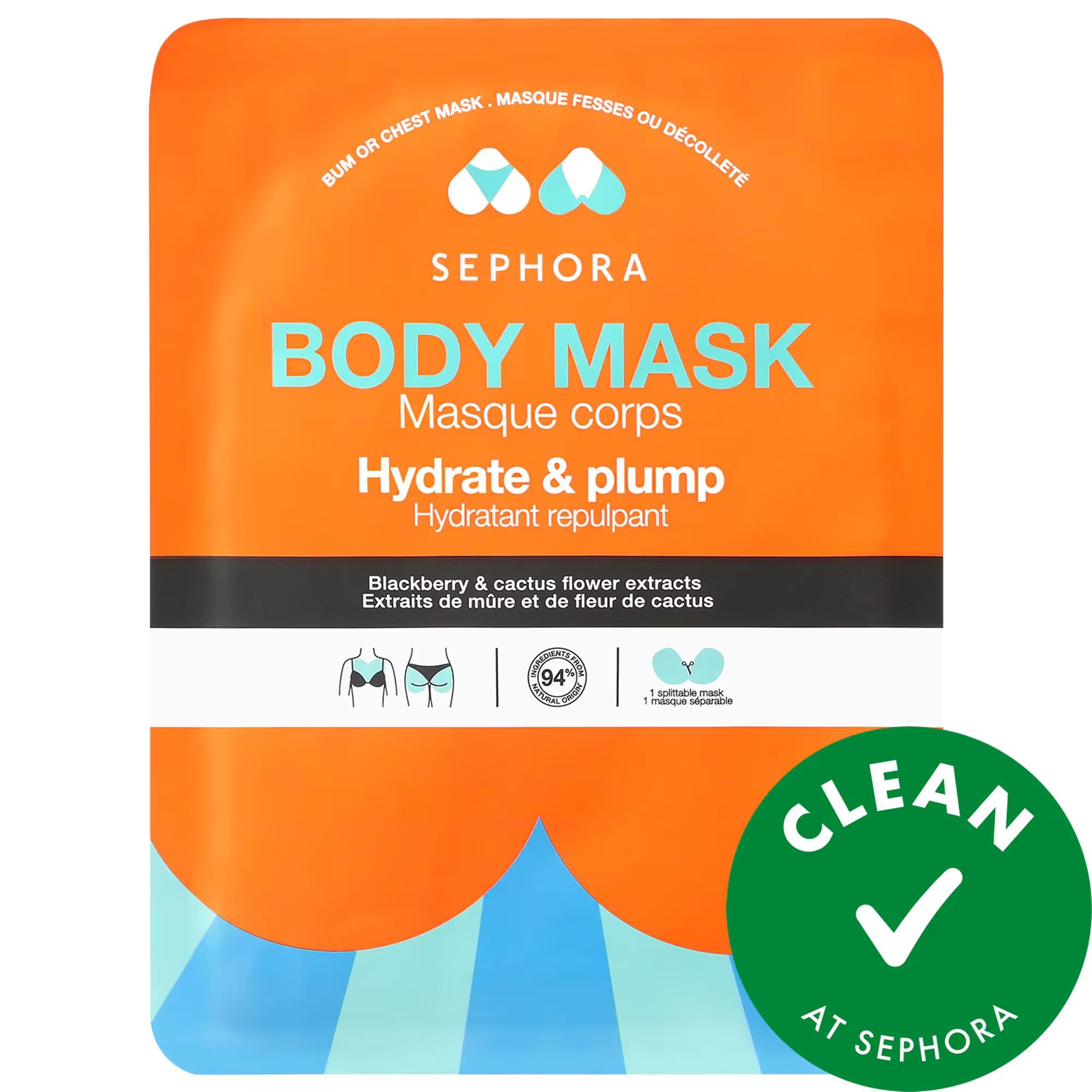 Hydrate & Plump: Body Mask for Chest and Bum - Vegan, Firming, & Clean Beauty Treatment Body Mask: Hydrate, Plump & Firm | Vegan Clean Beauty body mask, chest mask, bum mask, vegan body mask, plumping body mask, hydrating body mask, firming body mask, dry skin body mask, blackberry body mask, clean beauty body mask, body treatment, skin hydration, skin firming, vegan skincare, cruelty-free skincare, 15-minute mask, chest treatment, bum treatment, dry skin, skin elasticity, aloe vera, mint, cactus flower ext