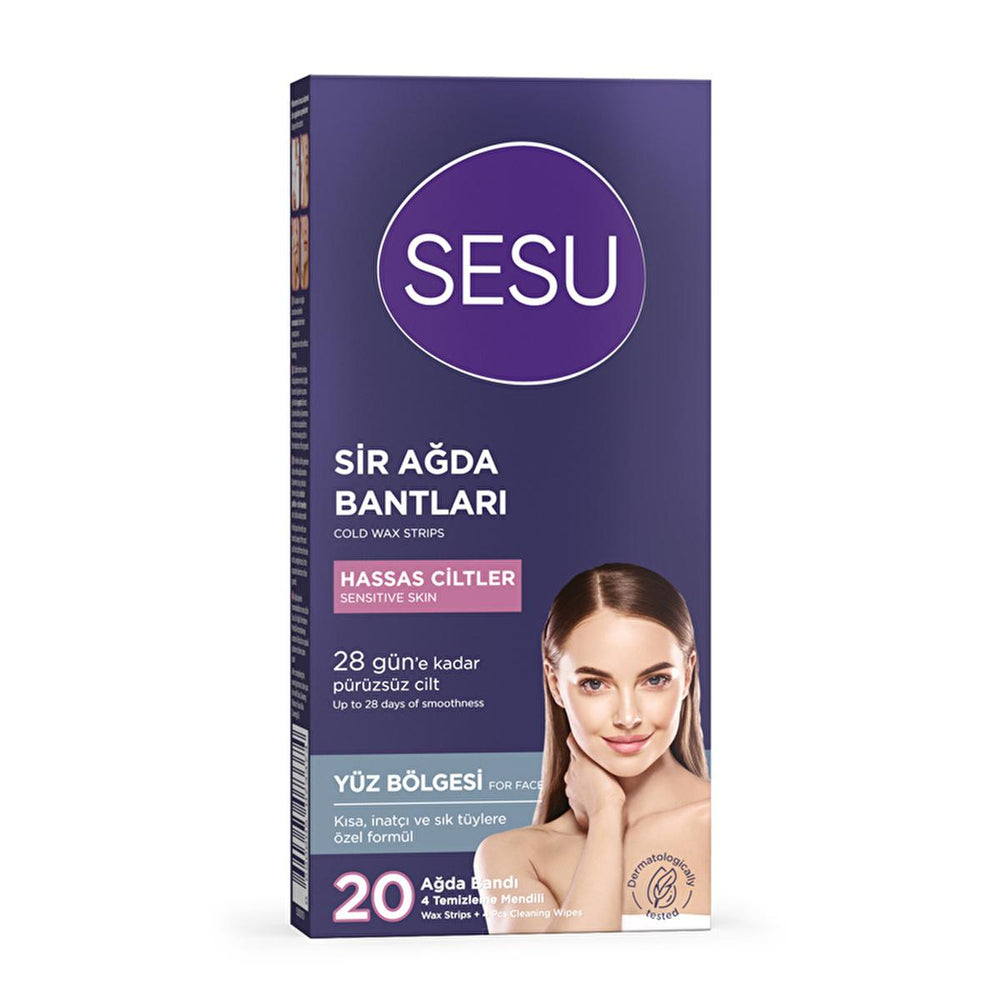 Sesu Sensitive Skin Wax Strips for Facial & Body Hair Removal - Gentle, Sugar-Free, Calendula Infused - view 5
