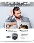 Morfose Ossion Matte Finish Hair Putty Wax for Men and Women - 3.38 fl oz, Water-Based, Flexible Hold Morfose Ossion Matte Hair Putty Wax - Water-Based, Flexible Hold matte finish hair wax, hair putty for men and women, water-based hair styling product, flexible hold hair wax, non-greasy hair styling, hair styling products for men, hair styling products for women, matte finish hair styling, creamy texture hair wax, gentle hair care products
