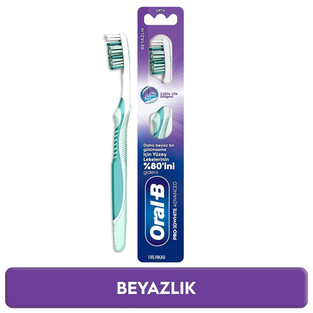 Oral-B Pro-3D White Advanced Whitening Toothbrush, Medium