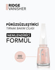 Flormar Ridge Vanisher Nail Care Product - Smooths Nail Ridges, Moisturizes & Primes Nails - Makeup Primer