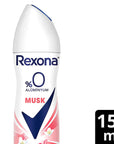 Rexona Women's Musk Deodorant Spray, Aluminum-Free, Long-Lasting Odor Protection - 5.07 fl oz Rexona Musk Deodorant Spray - 48hr Odor Protection aluminum-free deodorant, women's deodorant spray, long-lasting deodorant, odor protection, natural deodorant, Rexona, Musk fragrance, 48-hour protection, dermatologically tested, women's personal care, confidence in daily activities, everyday freshness