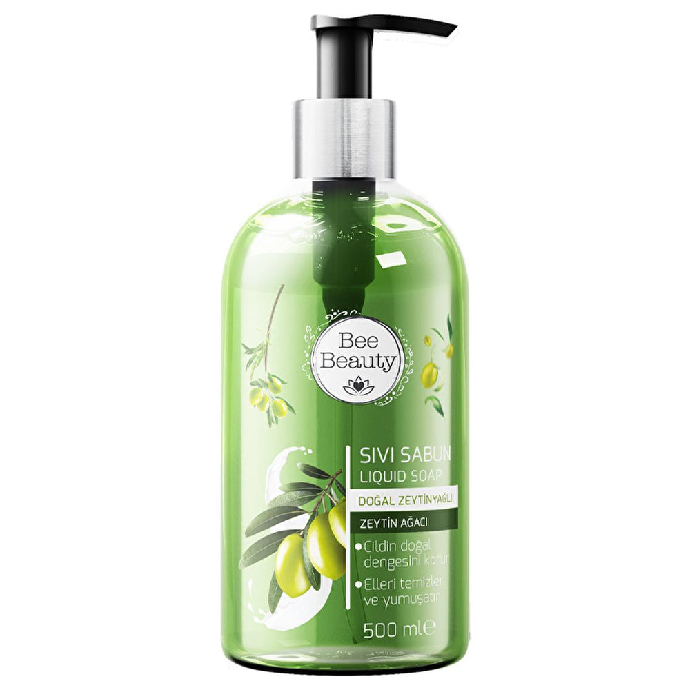 Bee Beauty Natural Olive Oil Liquid Hand Soap 500ml - Moisturizing & Gentle for All Skin Types - Soap