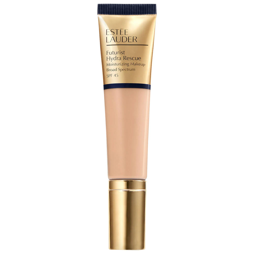 Estee Lauder Futurist Hydra Rescue Moisturizing Foundation SPF 45: Hydrating, Radiant Finish, Medium Coverage, & Vitamin E Protection Estee Lauder Foundation SPF 45: Hydrating & Radiant Finish moisturizing foundation, SPF 45 foundation, Estee Lauder foundation, hydrating foundation, radiant finish foundation, foundation with skincare, medium coverage foundation, long-lasting foundation, foundation for dry skin, foundation with vitamin E, foundation, makeup, face makeup, sun protection, chia seed extract, pr
