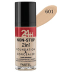 Pastel 24H Non-Stop Liquid Foundation and Concealer - Cruelty-Free, Vegan, Long-Lasting Makeup Pastel 24H Non-Stop Foundation & Concealer - Long Lasting, Cruelty-Free liquid foundation, concealer, cruelty-free makeup, vegan cosmetics, long-lasting makeup, dermatologically tested products, paraben-free beauty products, makeup essentials, beauty routine simplifier, 24-hour coverage, non-stop makeup, ethical beauty products, sensitive skin friendly, travel makeup, daily makeup, special occasion makeup