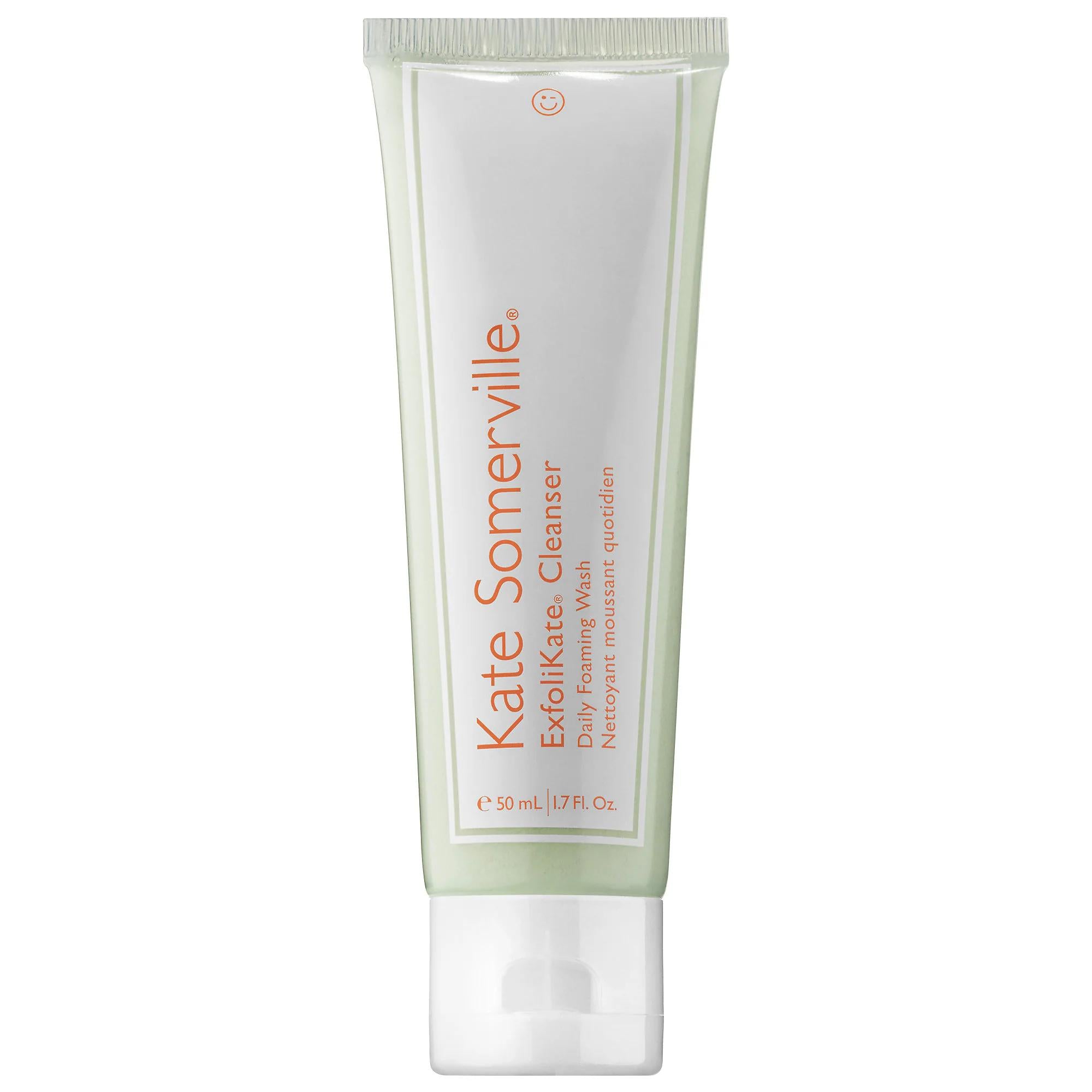 Kate Mini ExfoliKate Daily Foaming Wash - Gentle Exfoliating Cleanser for All Skin Types, Cruelty-Free & Sulfate-Free Kate Mini ExfoliKate Daily Foaming Wash - Gentle Exfoliating Cleanser daily foaming cleanser, exfoliating skincare, cruelty-free face wash, sulfate-free cleanser, AHA facial cleanser, gentle exfoliating cleanser, cream cleanser for all skin types, skincare for pores, dark spots, dullness, uneven texture, Normal skin, Dry skin, Combination skin, Oily skin, cruelty-free skincare, sulfate-free