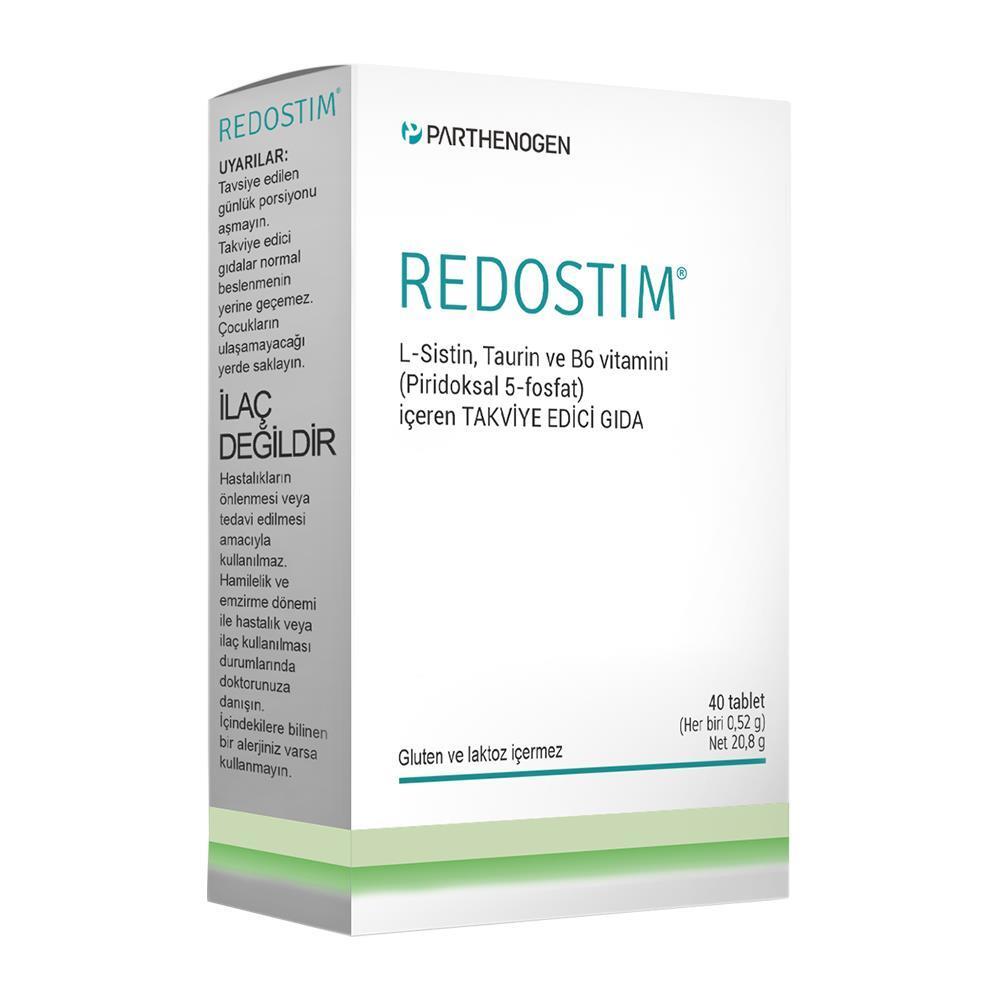 Redostim Dietary Supplement - L-Cystine, Taurine, Vitamin B6 - 40 Tablets for Nutritional Support Redostim Dietary Supplement - 40 Tablets Dietary Supplement, L-Cystine, Taurine, Vitamin B6, Nutritional Support, Redostim 40 Tablet, Health Supplements, Nutritional Gaps, Adults, Health-conscious Consumers