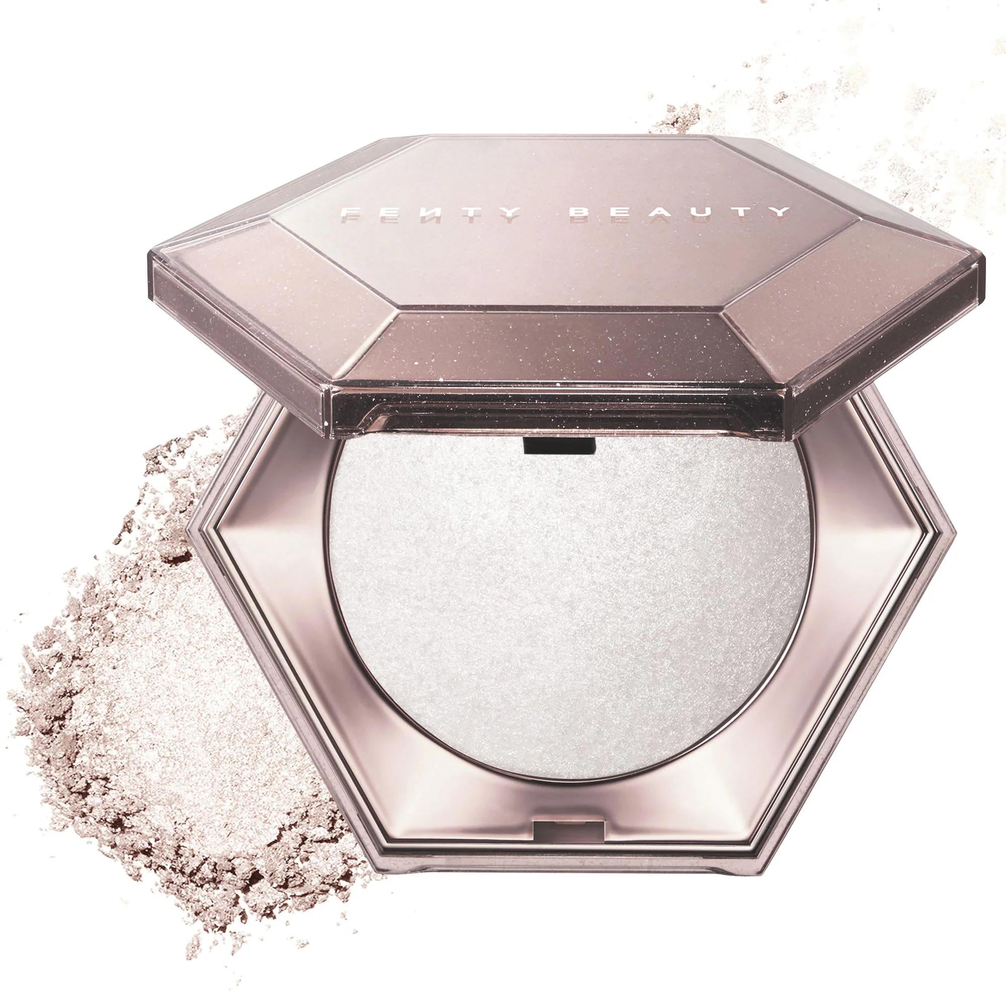 Diamond Bomb: Rihanna's Diamond Veil Highlighter - 3D Glitter, Intense Shimmer, Cruelty & Paraben-Free - Sparkle Face & Body Makeup Diamond Bomb Highlighter: 3D Glitter, Intense Shimmer Diamond highlighter, Glitter highlighter, Shimmer body veil, Cruelty-free highlighter, Paraben-free highlighter, Rihanna highlighter, 3D glitter makeup, Sparkle face makeup, highlighter, glitter, shimmer, body veil, cruelty-free, paraben-free, Rihanna, 3D glitter, sparkle, face makeup, makeup, cosmetics, face, luminizer, lum