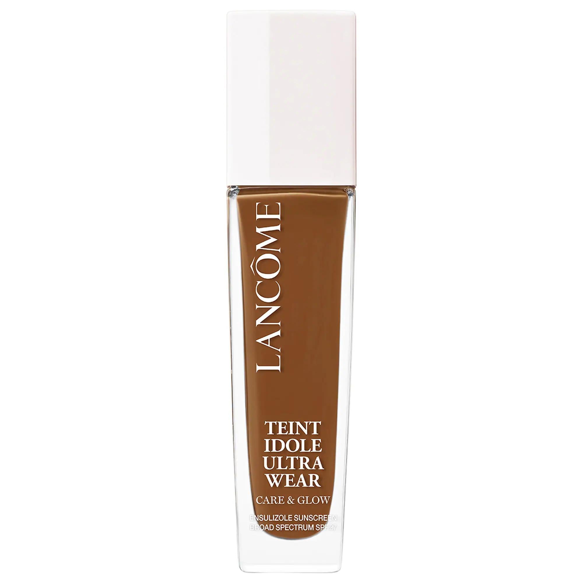 Lancôme Teint Idole Ultra Wear Care & Glow Foundation: 24H Transfer-Resistant, Hydrating Hyaluronic Acid Foundation for Sensitive Skin, SPF 27 & Natural Glow Lancôme Glow Foundation: Hydrating, Transfer-Resistant & SPF 27 glow foundation, hyaluronic acid foundation, transfer-resistant foundation, medium coverage foundation, foundation for sensitive skin, hydrating foundation, SPF foundation, natural finish foundation, Teint Idole foundation, long wear foundation, foundation, makeup, face makeup, hydrating,