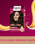 Palette Deluxe Saç Boyası 4-0 Kahve - Long-Lasting Hair Dye for Vibrant Color Palette Deluxe Hair Dye - Vibrant Long-Lasting Color Hair dye, Long-lasting hair color, Hair coloring products, Deluxe hair dye, Palette Deluxe Saç Boyası, Hair care, Cosmetics, Beauty products, Hair color maintenance, Vibrant hair color