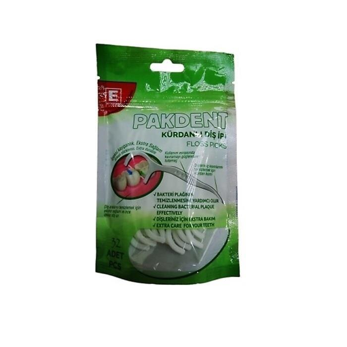 Pakdent Dental Floss with Picks 32 Count - Silk Smooth, Extra Strong for Effective Oral Hygiene Pakdent Dental Floss with Picks 32 Count dental floss, interdental cleaning, oral hygiene products, toothpicks with floss, Pakdent dental care, oral care, dental hygiene, flossing, toothpicks, healthy gums, clean teeth, travel oral care, oral health essentials