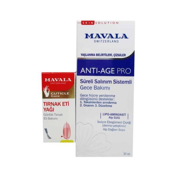 Mavala Anti-Age Pro Time Release System Night Care Cream - Anti-Aging Night Cream with Suteresi Özü and Alp - Face Cream