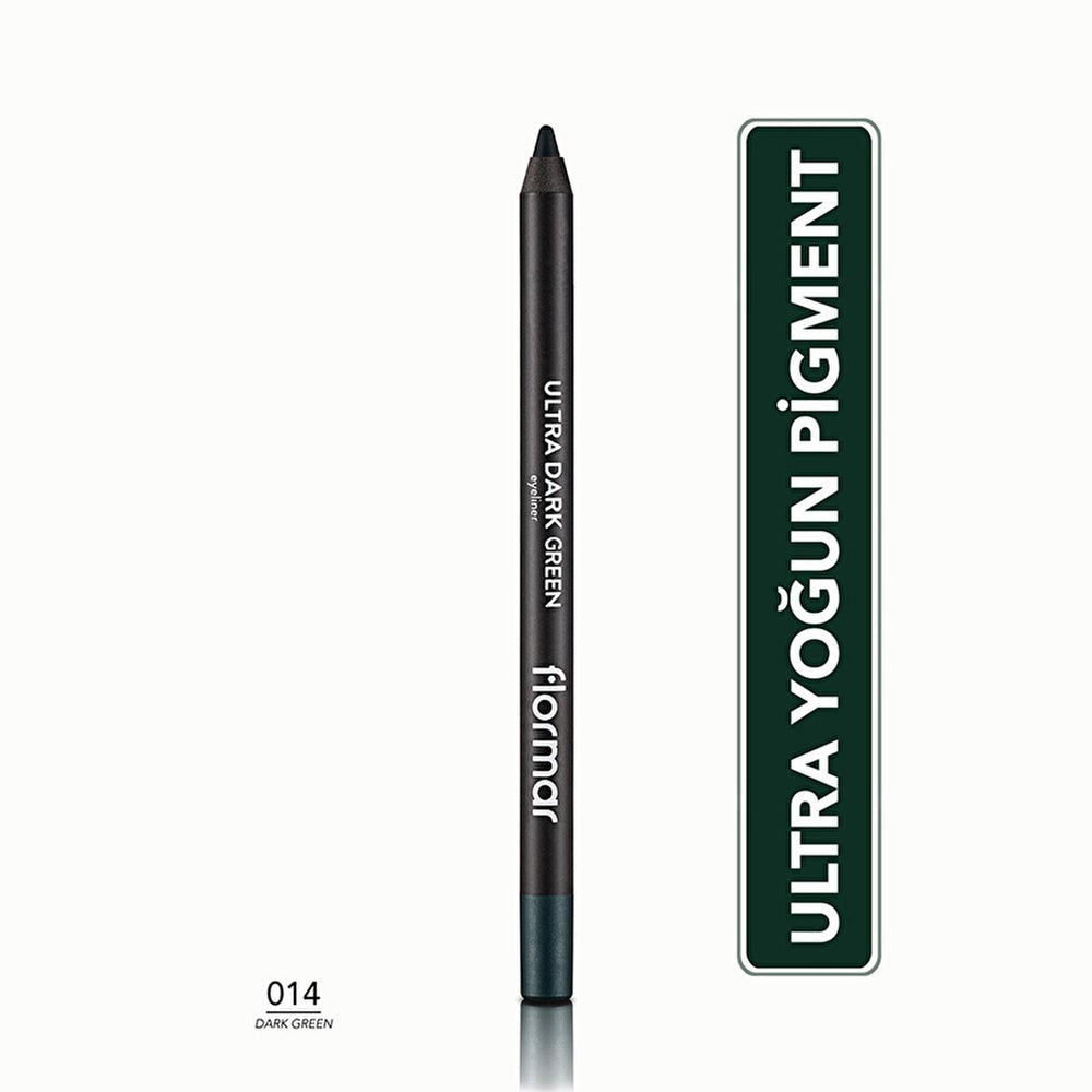 Flormar Ultra Matte Eye Pencil - High Pigment, Soft Tip, 014 Dark Green - view 3