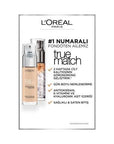 Loreal Paris True Match Foundation: 1N Ivory - Hyaluronic Acid & Vitamin E, Lightweight, Natural Look, SPF 17, Skin Tone Evener Loreal True Match Foundation - Ivory, Hydrating, SPF 17 Loreal True Match Foundation, Ivory Foundation, Hyaluronic Acid Foundation, Vitamin E Foundation, Lightweight Foundation, SPF 17 Foundation, Natural Look Foundation, 30 ml Foundation, Skin Tone Evener, Best Light Foundation, foundation, makeup, cosmetics, face makeup, hyaluronic acid, vitamin e, SPF, lightweight, natural look,