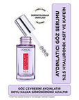Loreal Paris Revitalift Filler: Hyaluronic Acid + Caffeine Eye Serum - Reduce Dark Circles, Wrinkles, & Puffiness for Brighter Eyes Loreal Eye Serum: Reduce Dark Circles & Wrinkles eye serum, hyaluronic acid eye serum, dark circle reducer, wrinkle filler eye serum, caffeine eye serum, anti-aging eye treatment, eye serum for dark circles, eye serum for wrinkles, loreal revitalift eye serum, eye serum for puffiness, anti-wrinkle, dark circles, puffiness, brighten eye area, skincare, hyaluronic acid, caffeine,