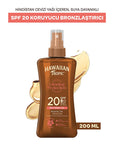 Hawaiian Tropic Glowing Protection SPF20 Sunscreen Oil: Tan & Moisturize with UVA/UVB Protection Hawaiian Tropic SPF20 Sunscreen Oil: Tan & Protect sunscreen oil, SPF20 sunscreen, Hawaiian Tropic sunscreen, vegan sunscreen, bronzing sunscreen oil, water resistant sunscreen, sun protection oil, UVA UVB protection sunscreen, sun protection, tanning oil, tanning, coconut oil, aloe vera, tropical flower extracts, moisturizing sunscreen, non-greasy sunscreen, water resistant, vegan, recycled packaging, eco-frien