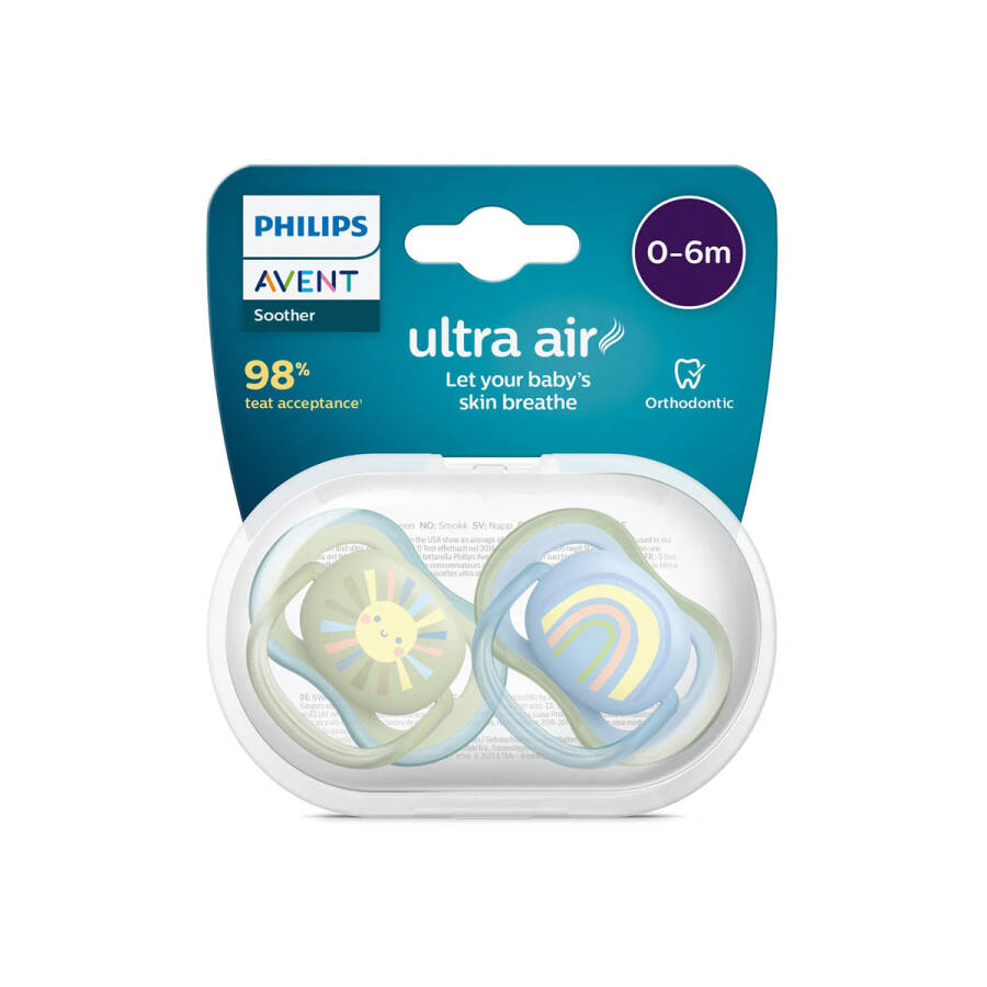 Philips Avent Ultra Air Pacifier for 0-6M 2-Pack
