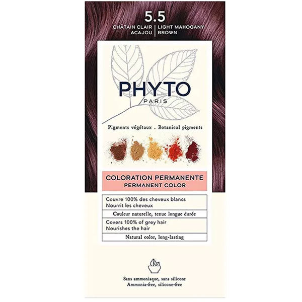 Phyto Phytocolor Permanent Hair Color 5.5 Light Mahogany Chestnut