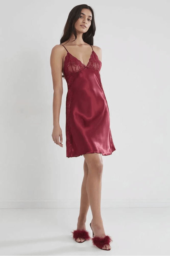 Pierre Cardin 624 Burgundy Nightgown with Soft Comfort