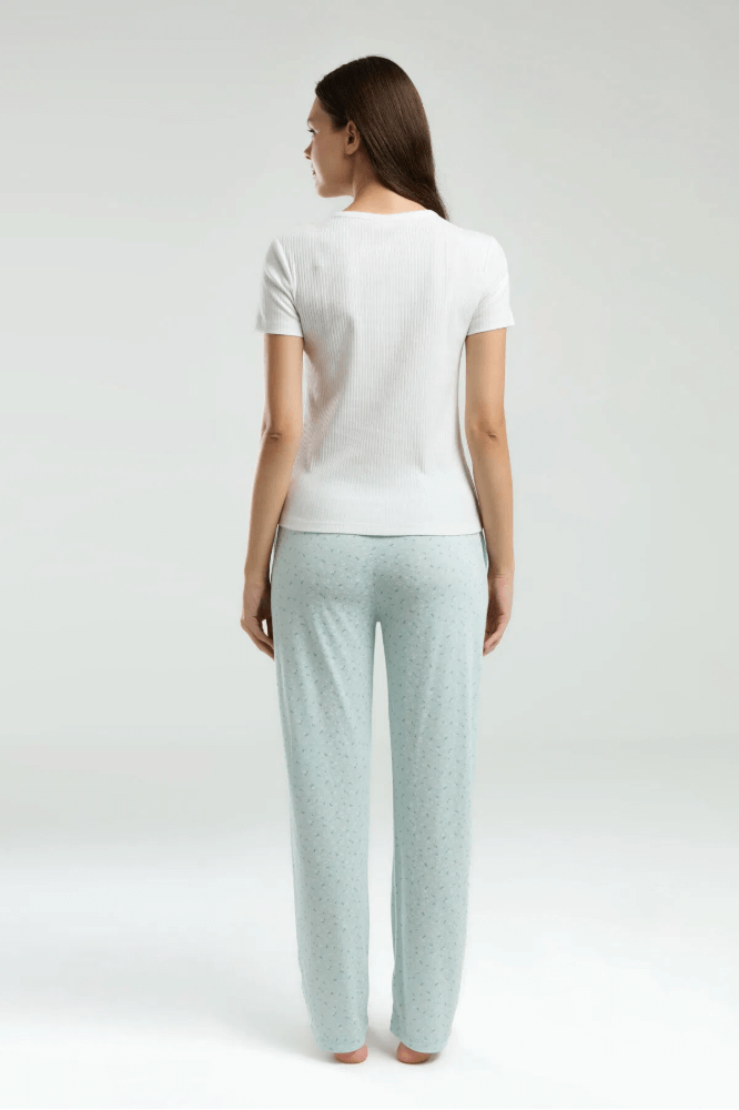 Pierre Cardin 8989-S Women's Pajama Set in White
