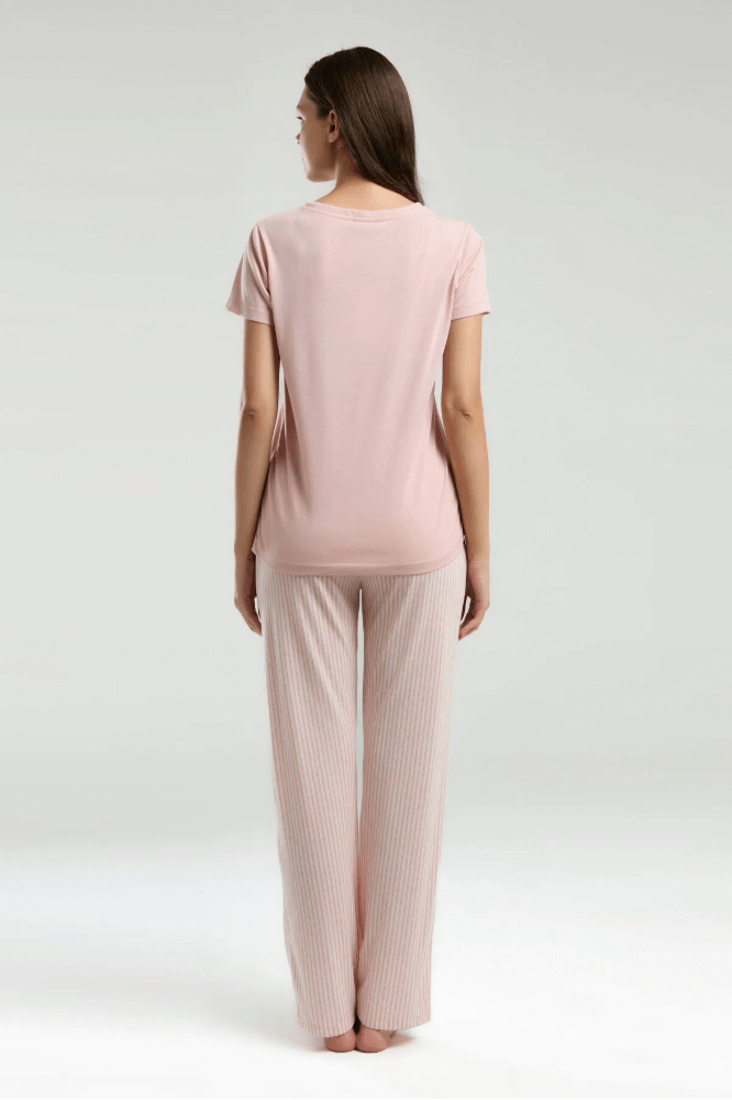 Pierre Cardin 9011-S Women's Soft Pajama Set in Coral