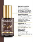 Dermoskin Be Bright Niacinamide Complex Serum for Oily & Combination Skin - Hydrating, Pore Minimizing, 30ml Dermoskin Be Bright Niacinamide Serum for Oily Skin Niacinamide Complex Serum, Dermoskin Be Bright Serum, Niacinamide for skin, Serum for combination skin, Serum for oily skin, Hyaluronic Acid serum, Skin hydration serum, Acne scar treatment serum, skincare, oily skin, combination skin, anti-aging, pore minimizing, hydrating serum