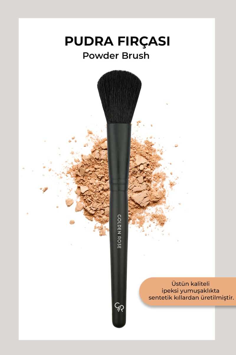 Golden Rose Powder Brush Soft Synthetic Makeup Tool 1 Count