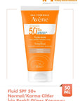 Avene Fluide SPF 50+ Sunscreen for Normal/Combination Skin - Lightweight, UVA/UVB/Blue Light Protection Avene Fluide SPF 50+ Sunscreen - Lightweight UVA/UVB Protection SPF 50+ sunscreen, Normal skin sunscreen, Combination skin sunscreen, UVA protection, UVB protection, Blue light protection, Lightweight sunscreen, Avène sunscreen, sun protection, daily sunscreen, non-greasy sunscreen, broad-spectrum sunscreen