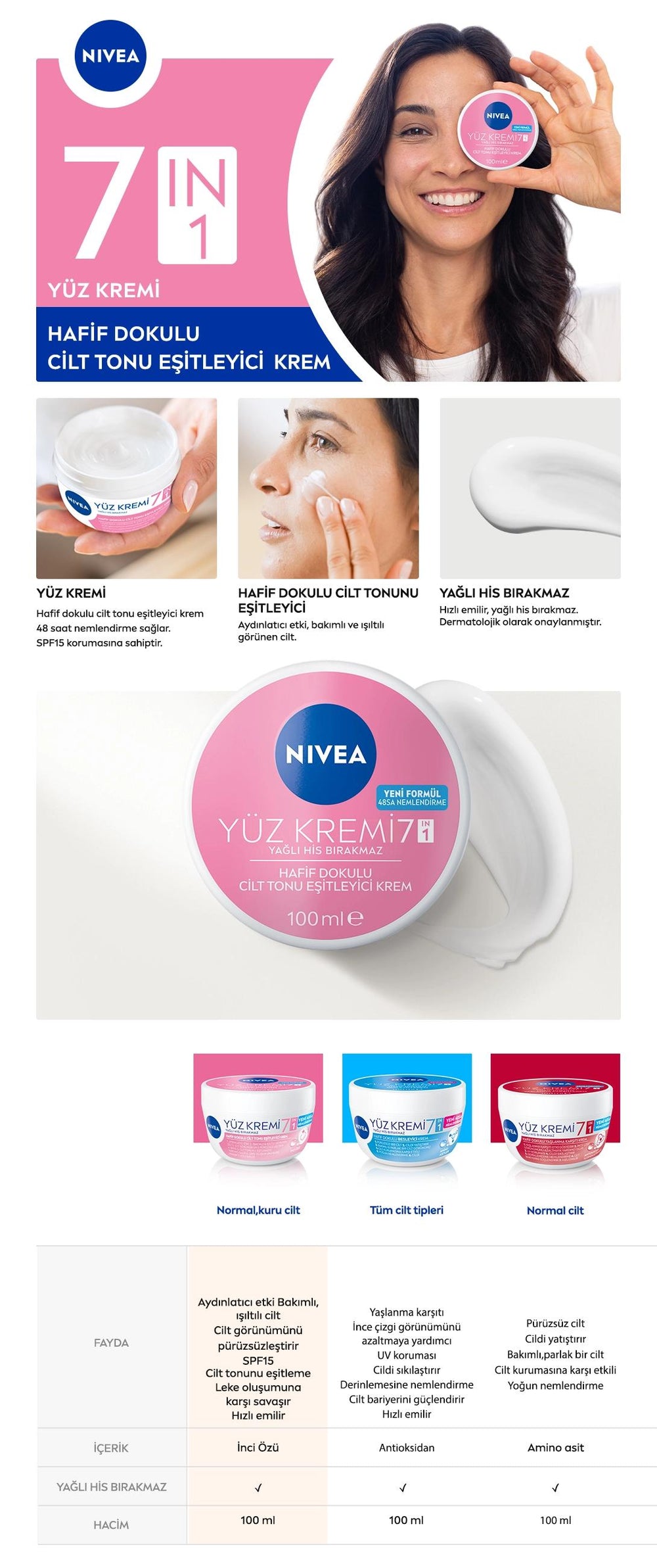 Nivea Even Tone Light Face Cream with Vitamin C 100ml