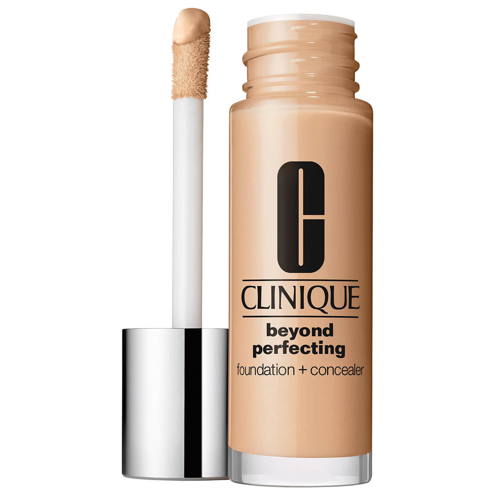 Clinique Beyond Perfecting Foundation + Concealer - Oil-Free, Full-Coverage, 24-Hour Wear Makeup for All Skin Types Clinique Beyond Perfecting Foundation + Concealer - Oil-Free & Long-Lasting foundation and concealer, oil-free foundation, full-coverage foundation, 24-hour wear foundation, non-acnegenic foundation, Clinique, makeup, face makeup, cosmetics, beauty products, skincare, dermatologist-tested, fragrance-free, long-lasting makeup, sweat-resistant, humidity-resistant
