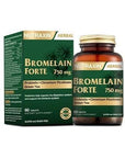 Nutraxin Bromelain Forte 60 Tablets - Digestive Health & Immune System Support Supplement - Face Serum