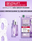 Loreal Paris Revitalift Filler Hyaluronic Acid Cooling Eye Serum Mask - Anti-Aging, Hydrating Sheet Mask for Dark Circles and Fine Lines Loreal Paris Revitalift Eye Serum Mask - Anti-Aging & Hydrating Loreal Paris Revitalift, Eye Serum Mask, Anti-aging, Hyaluronic Acid, Cooling Eye Mask, Sheet Mask for Eyes, Dark Circle Reduction, Hydrating Eye Mask, Skincare, Eye Care, Beauty Products, Anti-Aging Skincare, Eye Serum, Cooling Mask, Revitalift Filler, Paris Skincare