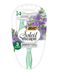 Bic Women's Razors - Soleil Escape 3-Blade Disposable Razors for Women with Lavender & Eucalyptus Scent Bic Women's Razors - 3-Blade Disposable with Lavender & Eucalyptus Women's Razors, Spa-inspired Shaving, Sensitive Skin Shaving, Disposable Razors for Women, Scented Shaving Products, Lavender Shaving Products, Eucalyptus Scented Razors, Comfortable Shaving, Smooth Shaving Experience, Personal Care, Shaving Essentials, Women's Grooming, Bic Razors