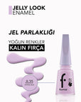 Flormar Jelly Look Nail Polish - Highly Pigmented Gel Finish, Long-Lasting Wear, Trendy Colors - view 2
