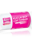 Benri Small Trash Bags - Pack of 40, Durable & Hygienic for Bathroom & Kitchen Use Benri Small Trash Bags - Durable & Hygienic small trash bags, bathroom trash bags, kitchen trash bags, durable trash bags, roll trash bags, Benri, hygiene, waste disposal, cleaning solutions, household essentials, office supplies