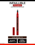 Loreal Paris Infaillible Faux Brow: Ultra-Fine Dark Brunette Brow Pencil for Natural, Long-Lasting, Smudge & Waterproof Definition Loreal Paris Brow Pencil: Ultra-Fine, Long-Lasting Definition eyebrow pencil, brow pencil, ultra-fine eyebrow pencil, long-lasting eyebrow pencil, smudge-proof eyebrow pencil, waterproof eyebrow pencil, natural eyebrow look, dark brunette eyebrow pencil, transfer-resistant eyebrow pencil, Loreal eyebrow pencil, eyebrow makeup, brow definition, natural brows, long lasting brows,