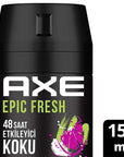 Axe Epic Fresh Men's Deodorant and Body Spray - 48 Hour Protection, Greyfurt and Tropical Pineapple Fragrance Axe Epic Fresh - 48 Hour Men's Deodorant men's deodorant, body spray for men, long-lasting freshness, Axe Epic Fresh, greyfurt and pineapple fragrance, personal grooming, masculine scent, 48-hour protection, dual action technology