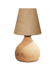 Homing Vowen Natural Wood Table Lamp Shade with Fabric - Eco-Friendly Rustic Home Decor - view 2