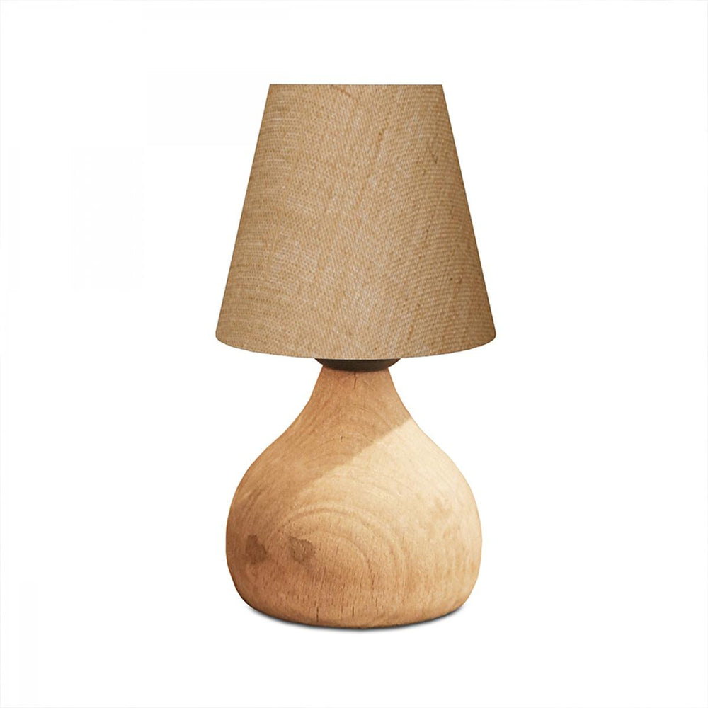 Homing Vowen Natural Wood Table Lamp Shade with Fabric - Eco-Friendly Rustic Home Decor - view 2