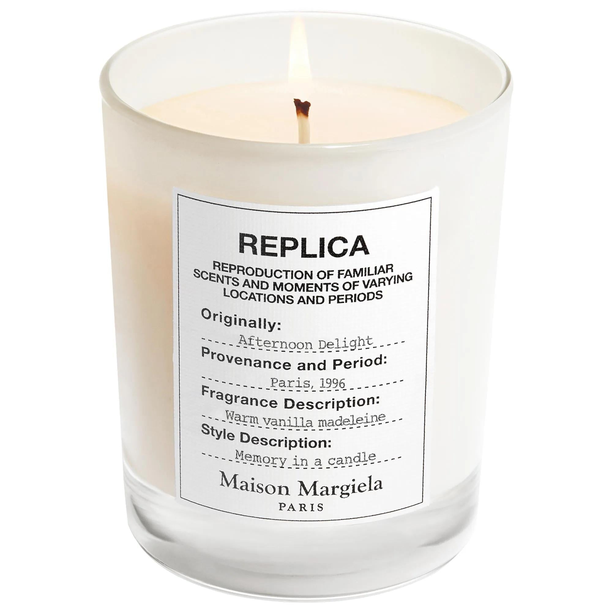 REPLICA Afternoon Delight Scented Candle - Warm & Sweet Gourmands, Long-Lasting Vanilla Fragrance, 40 Hours Burn Time REPLICA Scented Candle - Warm Vanilla Fragrance scented candle, gourmand candle, vanilla candle, warm spicy fragrance, long-lasting candle, home decor, relaxation, cozy atmosphere, luxurious gift, REPLICA, candle, fragrance, aromatherapy, home fragrance