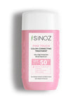 Sinoz Pink Touch SPF50+ Tone-Up Sunscreen: Color Correcting, Redness Reducing, and Brightening Mineral Facial Sunscreen with Hyaluronic Acid - 1.69 fl oz Sinoz Pink Touch SPF50 Sunscreen: Tone-Up & Color Correcting pink sunscreen, tone-up sunscreen, color correcting sunscreen, SPF50 sunscreen for face, sunscreen for redness, sunscreen for sensitive skin, brightening sunscreen, mineral sunscreen, facial sunscreen, sun protection, redness reduction, even skin tone, hyaluronic acid, niacinamide, bright oleoact