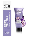 Gliss Blonde Perfector Purple Hair Mask: Anti-Brass, Color Correcting, & Peptide Repair for Blonde & Color Treated Hair Gliss Purple Hair Mask: Tone & Repair Blonde, Anti-Brass Purple hair mask, Blonde hair mask, Anti-brass mask, Color correcting mask, Peptide hair repair, Blueberry hair extract, Blonde perfector, Purple toning mask, Mask for blonde hair, Hair mask for color treated hair, hair mask, blonde hair, color treated hair, brassiness, toning, hair repair, peptide, blueberry extract, hair care, beau