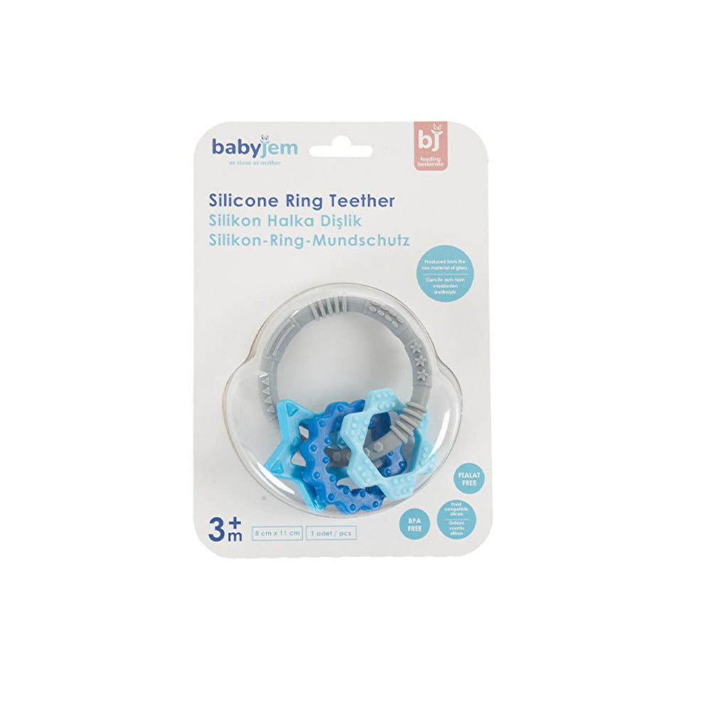 Babyjem Silicone Teether Toy Ring Set for Babies - Safe, BPA-Free, and Durable Baby Teething Relief - view 4