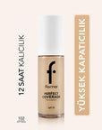 Flormar Perfect Coverage Foundation - Soft Beige (102) - Long-Lasting, SPF 15 Flormar Perfect Coverage Foundation - Soft Beige, SPF 15 Foundation Makeup, Long-lasting Makeup, Flormar Perfect Coverage Foundation, Soft Beige Foundation Shade, SPF 15 Makeup, Natural Ingredients in Makeup, Suitable for All Skin Types Makeup, Makeup for Dry Skin, Makeup for Oily Skin, Makeup for Combination Skin, Makeup for Sensitive Skin, Almond Oil Makeup, Olive Oil Makeup, Long-lasting Foundation, Everyday Makeup, Natural-Loo