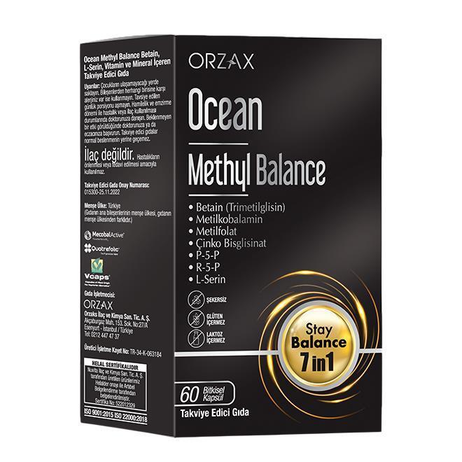 Orzaks Ocean Methyl Balance Dietary Supplement - 60 Capsules, Vitamin B Complex, Zinc Supplement, Methylated Vitamins Orzaks Ocean Methyl Balance - Vitamin B & Zinc Supplement dietary supplement, vitamin B complex, zinc supplement, methylated vitamins, nutritional support, health supplements, wellness products, Orzaks, Ocean Methyl Balance, dietary health, nutritional gaps, immune support, convenient supplements