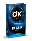 Okey Klasik Latex Condoms, Lubricated & Transparent - Pack of 10 Okey Klasik Condoms - Natural Latex, Lubricated, Pack of 10 Okey Klasik Condoms, Latex Condoms, Lubricated Condoms, Transparent Condoms, Pack of 10 Condoms, Standard Condoms, Condoms for Protection, Natural Latex Rubber Condoms, Reservoir Tip Condoms, Adults Condoms, Reproductive Health, Sexual Health, Safe Sex, Condom Protection, Intimacy Essentials