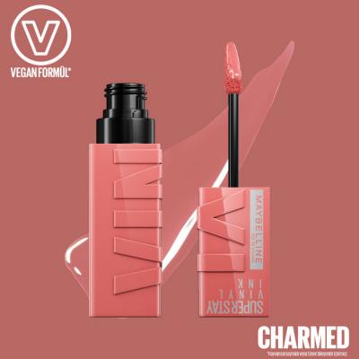 Maybelline New York Super Stay Vinyl Ink Likit Parlak Ruj - 100 Charmed, Long-Lasting Liquid Lipstick with Non-Sticky Formula Maybelline Super Stay Vinyl Ink - Long-Lasting Lip Color long-lasting lip gloss, liquid lipstick, Maybelline Super Stay Vinyl Ink, non-sticky lip color, 16-hour lip makeup, lip care cosmetics, cosmetics, makeup, beauty products, lipstick, Maybelline, New York, Super Stay Vinyl Ink, 100 Charmed, Charmed, lip gloss, vibrant lip color, durable lip makeup