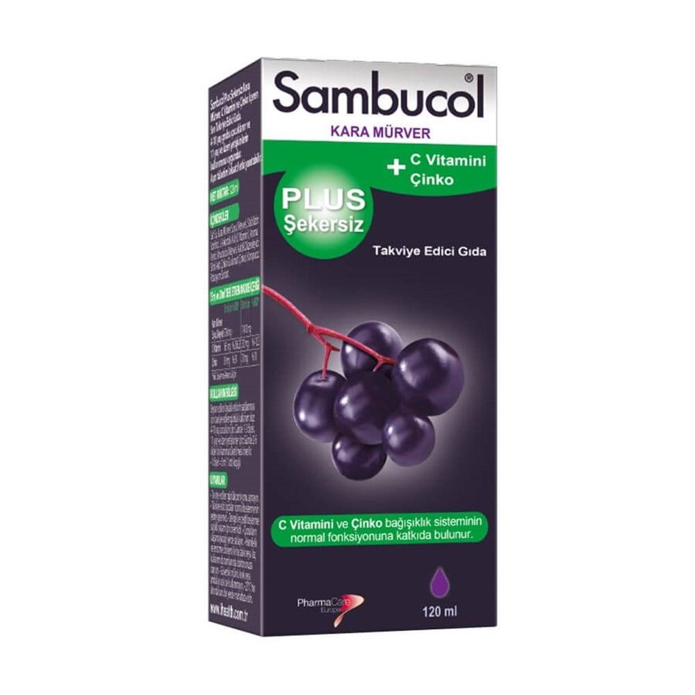 Sambucol Plus Sugar-Free Black Elderberry Syrup - Immune System Support for Kids & Adults Sambucol Plus Sugar-Free Black Elderberry Syrup for Immune Support sugar-free dietary supplement, black elderberry syrup, immune system support, vitamin C supplement, zinc supplement for kids and adults, natural health supplements, dietary supplements, liquid supplements, family health, cold and flu prevention, wellness products, health supplements for kids, immune boosting supplements