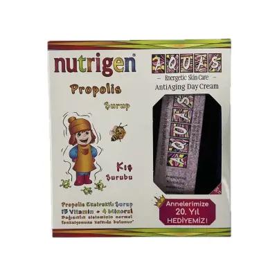 Nutrigen Propolis Şurup 200 ml + Aquas AntiAging Day Cream - Immune Support Supplement for Kids Nutrigen Propolis Şurup - Immune Support for Kids dietary supplement for children, propolis syrup benefits, vitamin and mineral supplement, immune system support for kids, Nutrigen Propolis Şurup, health supplements, kids nutrition, immune health, vitamins for children, minerals for kids, propolis benefits, dietary supplements, nutritional support, health and wellness, parenting, child health