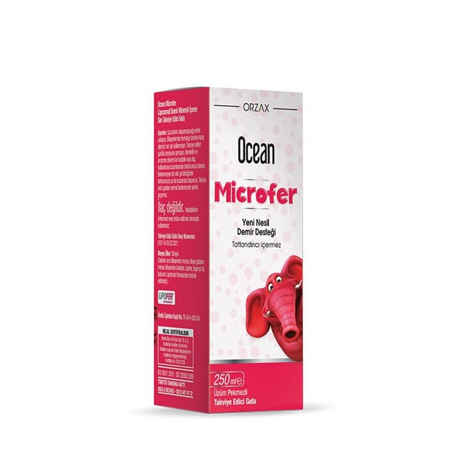 Orzaks Ocean Microfer Iron Supplement Syrup for Adults and Children - 8.45 fl oz Dietary Supplement Ocean Microfer Iron Syrup - Boost Your Iron Levels iron supplement, dietary supplement syrup, Lipofer, Ocean Microfer, mineral supplement for iron deficiency, health supplements, nutrition for adults, nutrition for children over 11, family health products, natural iron supplements, grape molasses based supplements